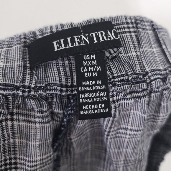 Ellen Tracy Linen Plaid Shorts - Picture 3 of 6